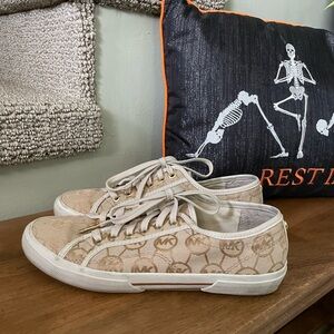 Michael Kors Beige Logo Sneakers
